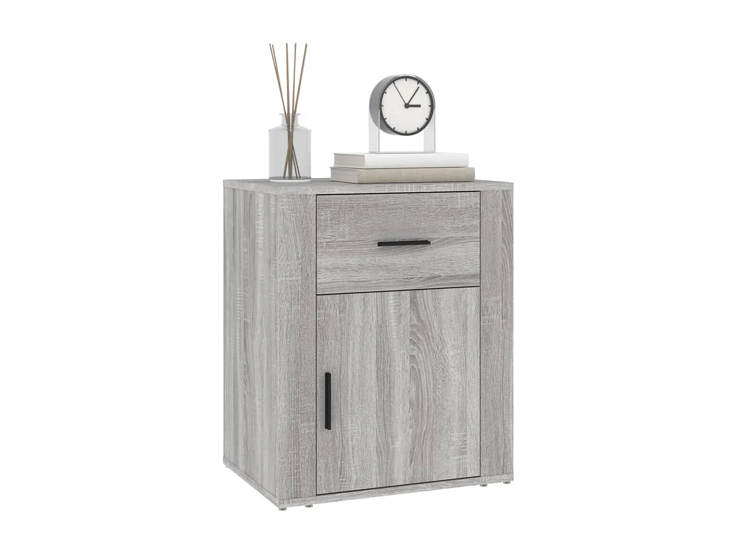 Mesa cabeceira 50x36x60 cm derivados madeira cinzento sonoma