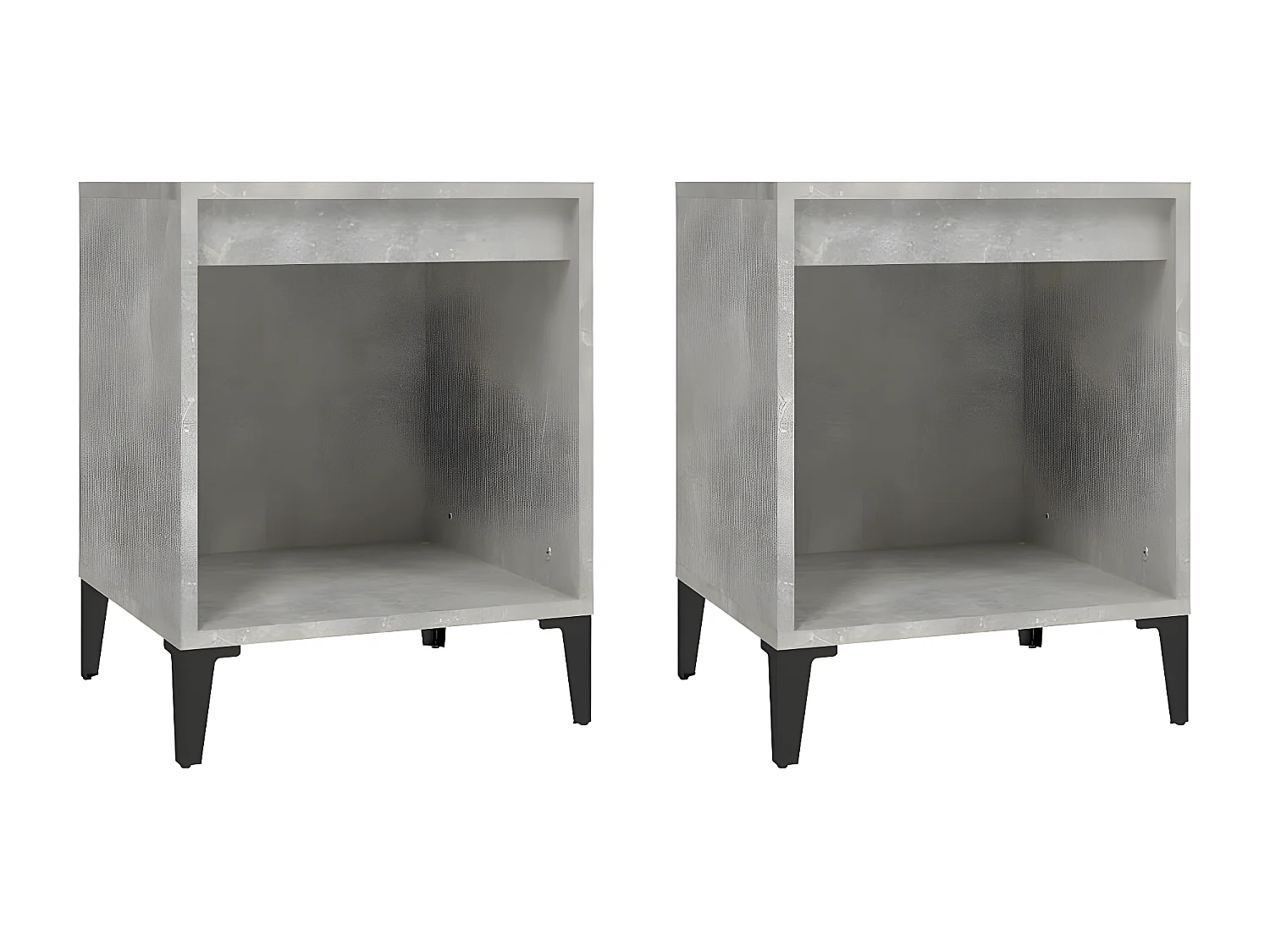 Mesas de cabeceira 2 peças 40x35x50 cm cinzento cimento