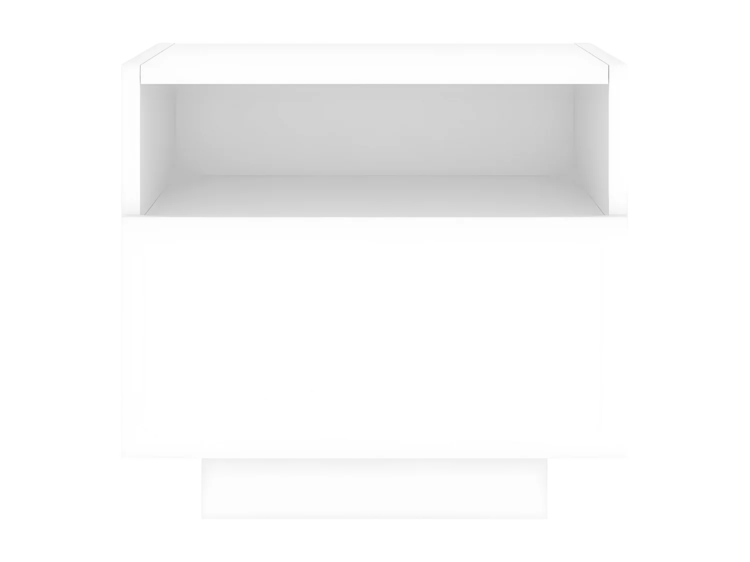 Table de chevet avec lumières LED blanc 40x39x37 cm