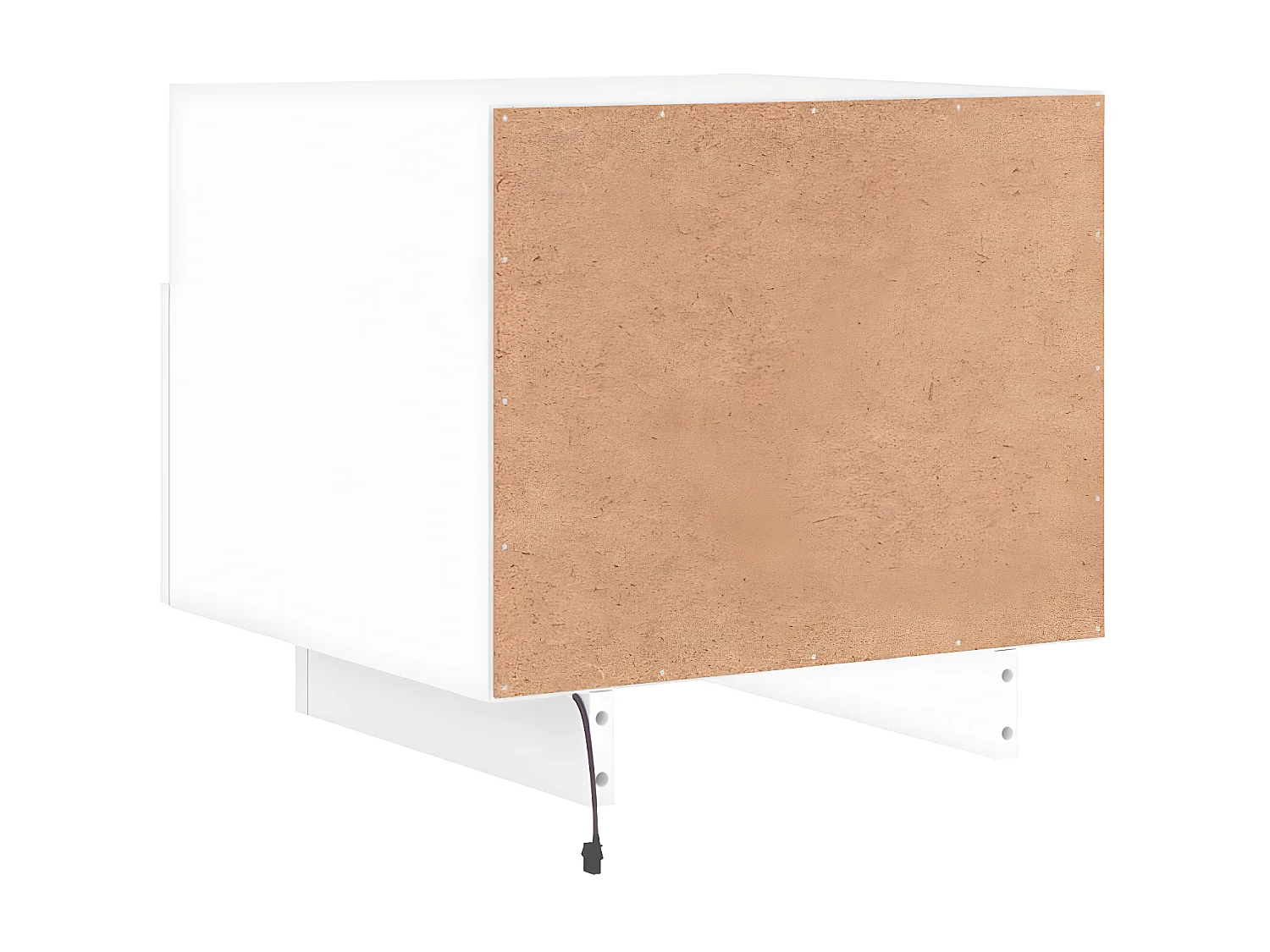 Table de chevet avec lumières LED blanc 40x39x37 cm