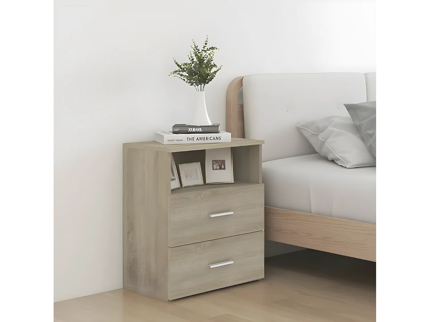 Nachtkastje 50x32x60 cm sonoma eikenkleurig