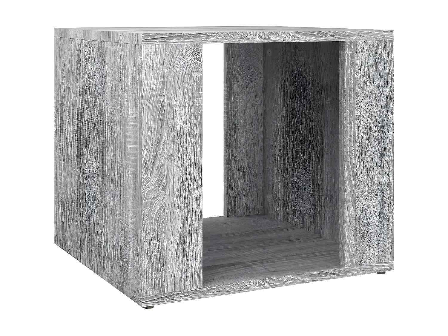 Mesita de noche madera contrachapada gris Sonoma 41x40x36 cm