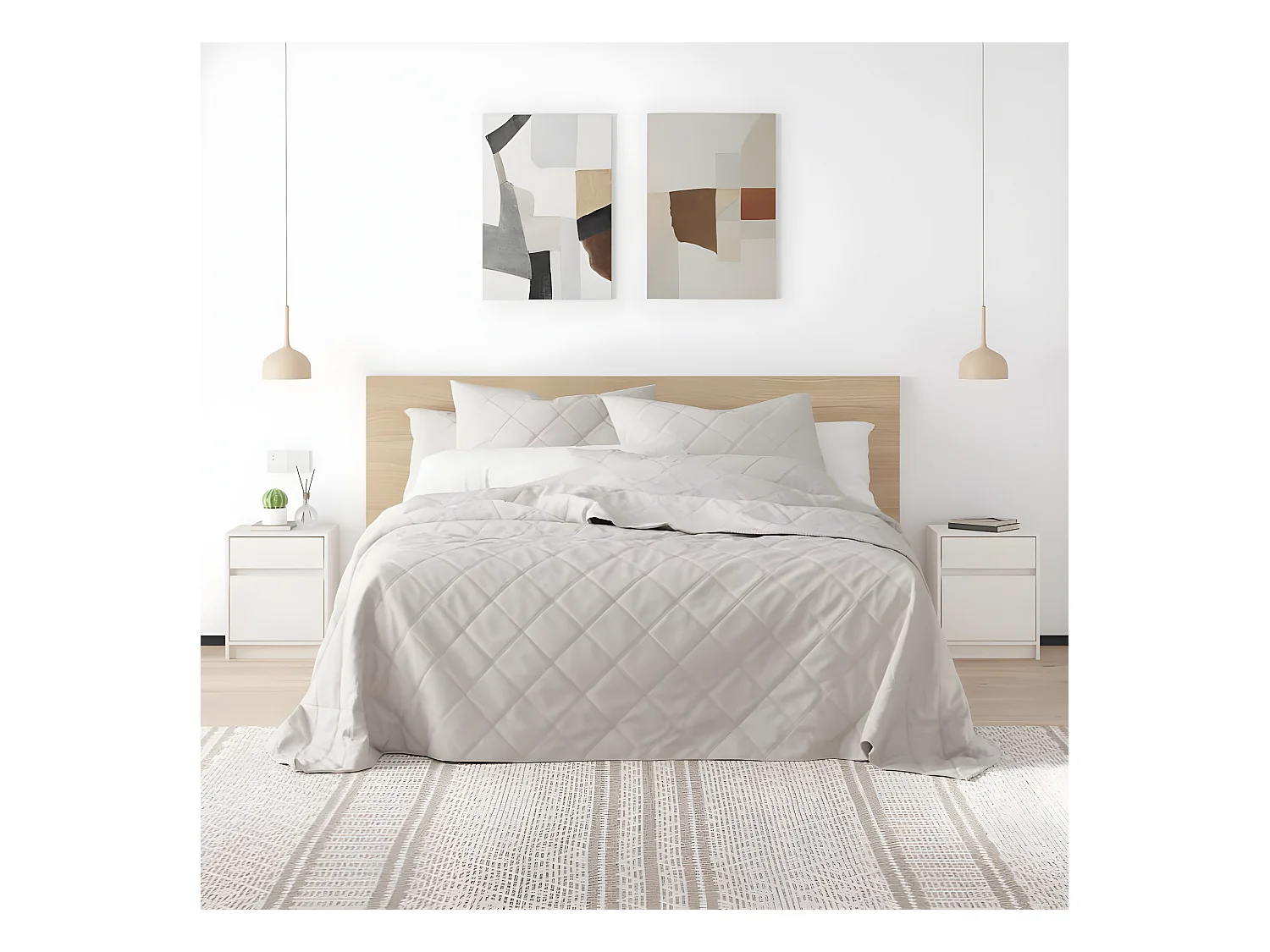 Table de chevet Blanc 40x31x50 cm Bois de pin massif