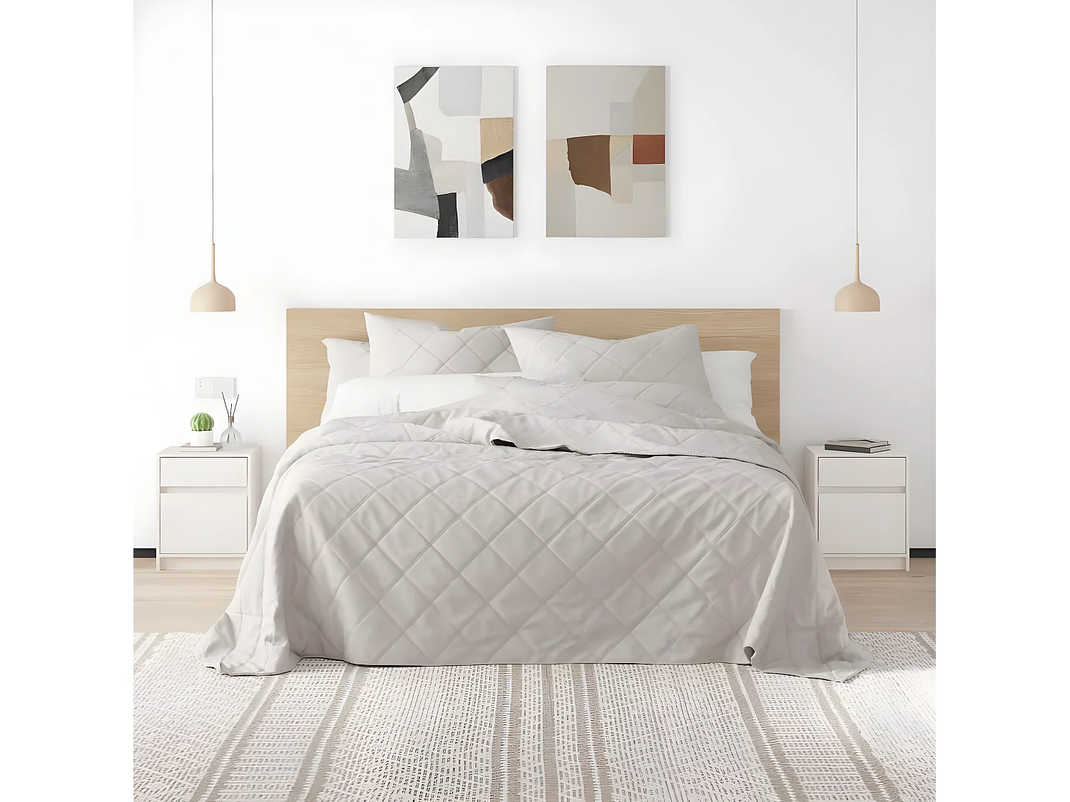 Table de chevet Blanc 40x31x50 cm Bois de pin massif