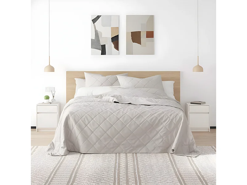 Mesita de noche madera maciza de pino blanca 40x31x50 cm