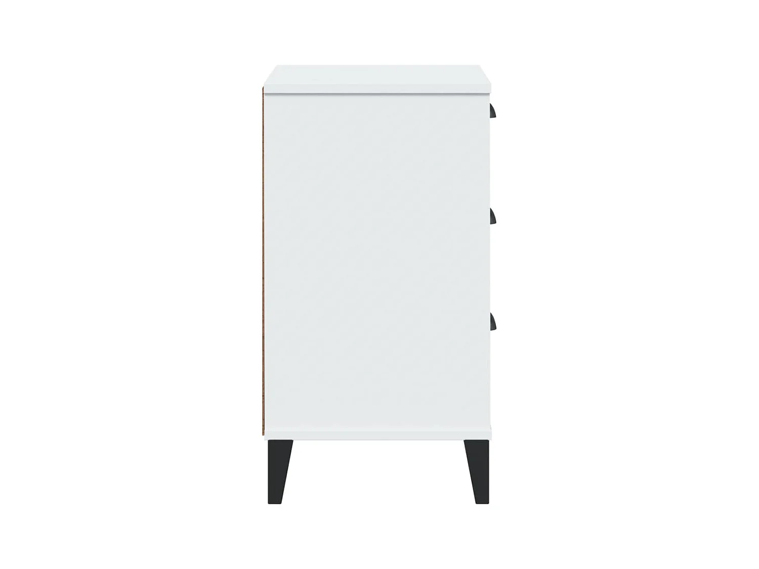Table de chevet VIKEN blanc bois de pin solide