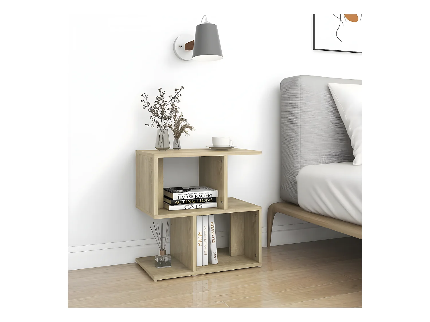 Tables de chevet 2 pièces Chêne sonoma 50x30x51,5 cm Aggloméré