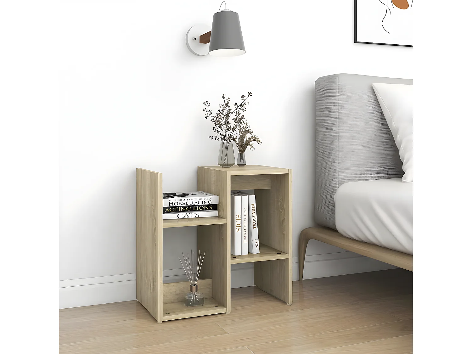 Tables de chevet 2 pièces Chêne sonoma 50x30x51,5 cm Aggloméré