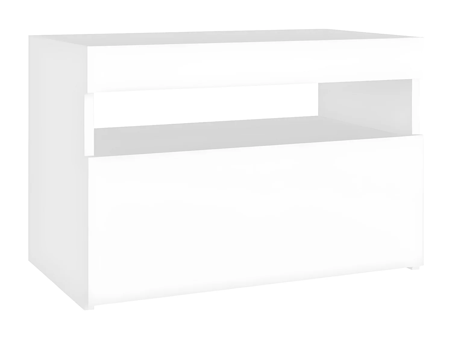 Nachtkastjes 2 st LED-verlichting 60x35x40 cm bewerkt hout wit