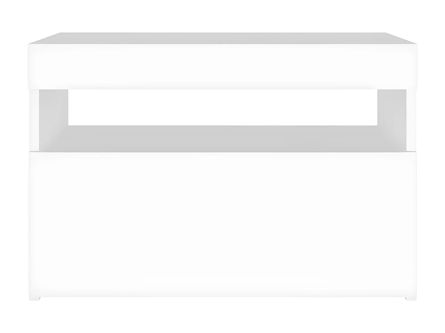 Nachtkastjes 2 st LED-verlichting 60x35x40 cm bewerkt hout wit