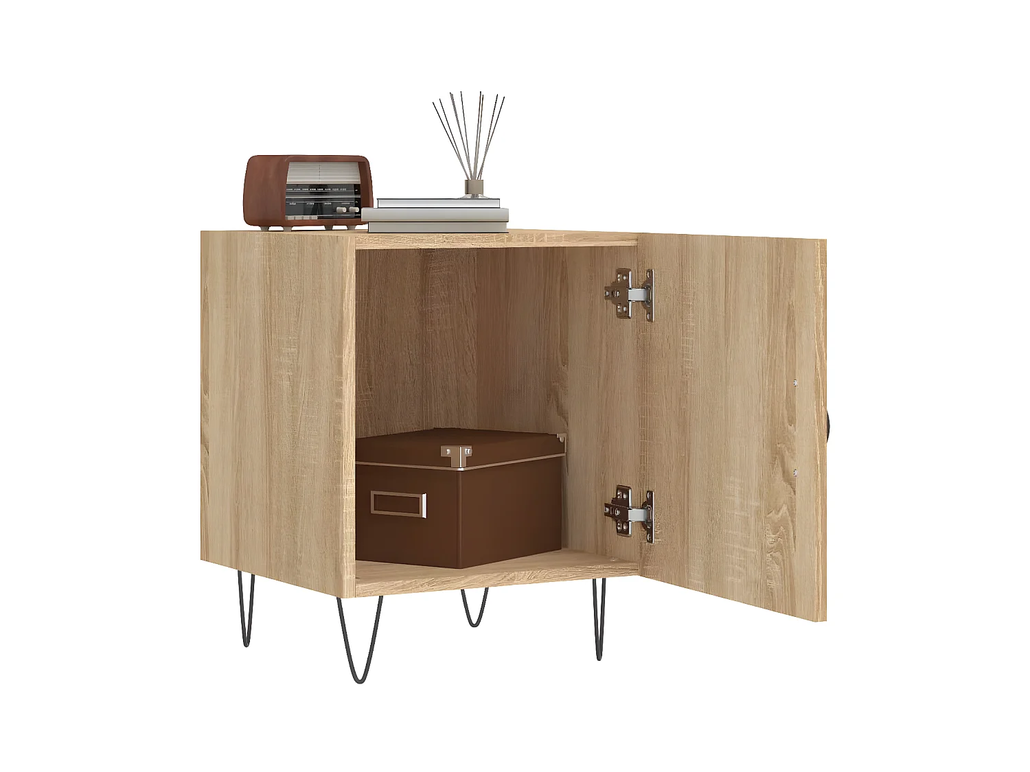 Table de chevet chêne sonoma 40x40x50 cm bois d’ingénierie
