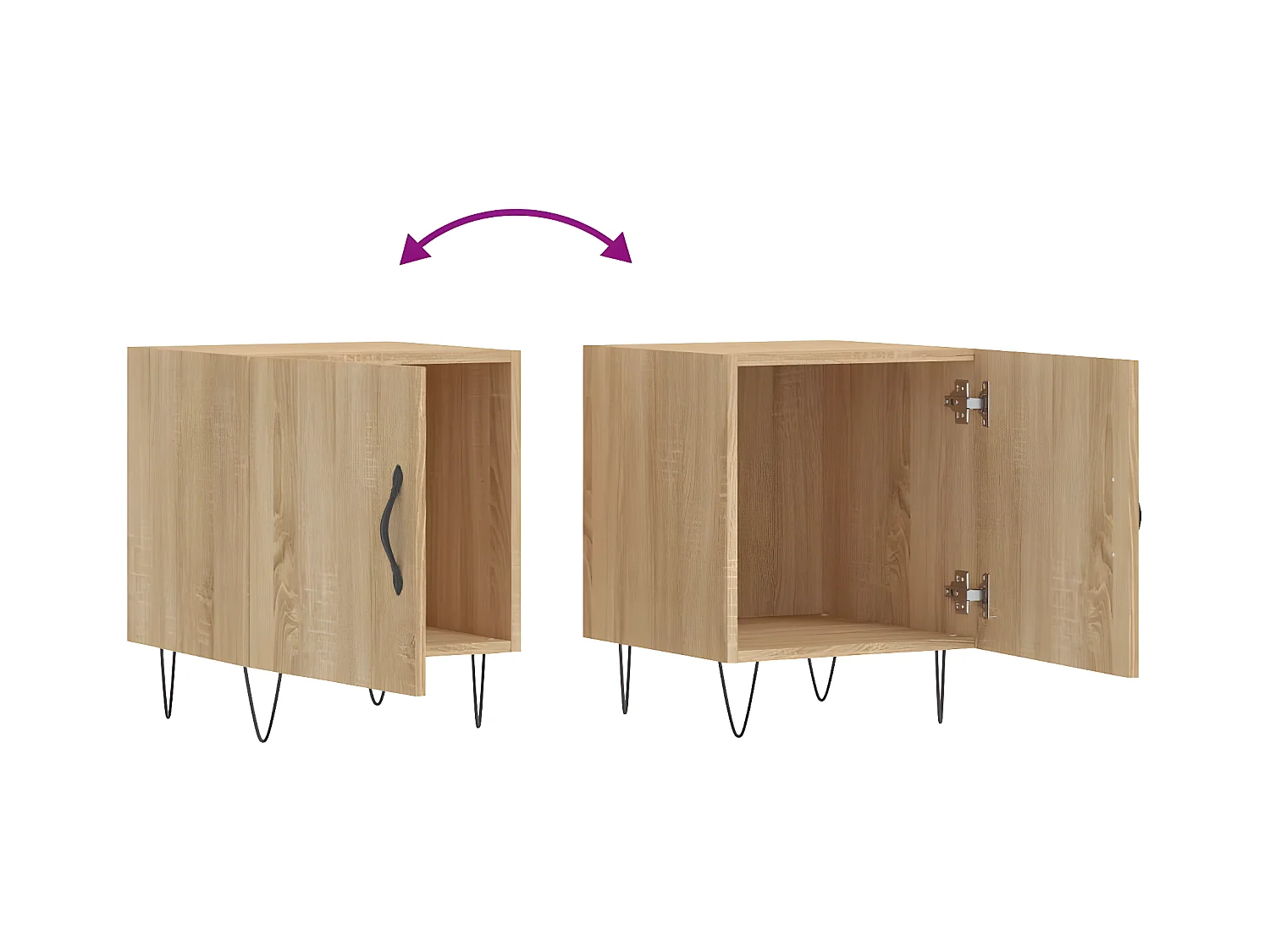Table de chevet chêne sonoma 40x40x50 cm bois d’ingénierie