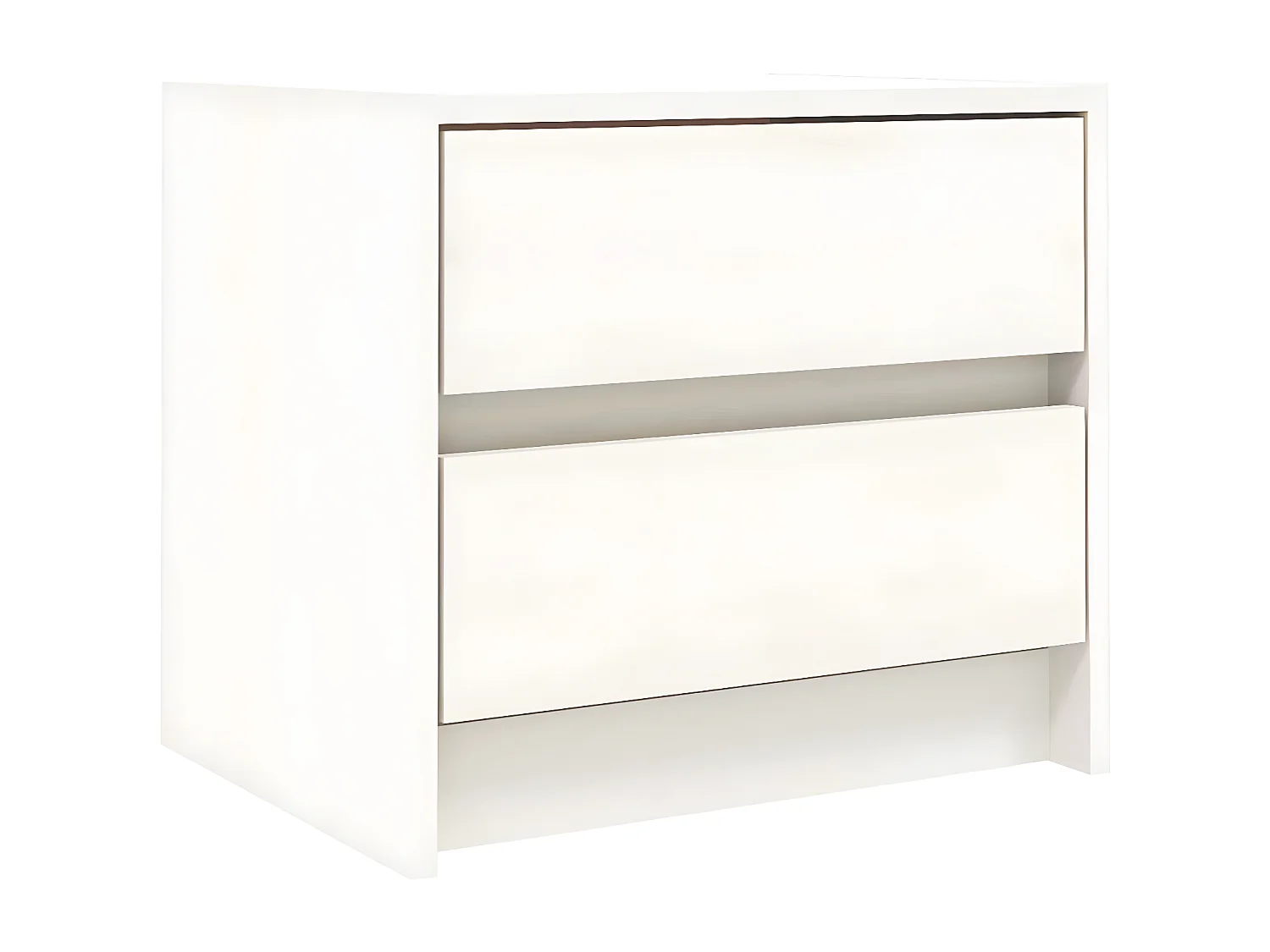 Table de chevet blanc 40x31x35,5 cm bois de pin massif