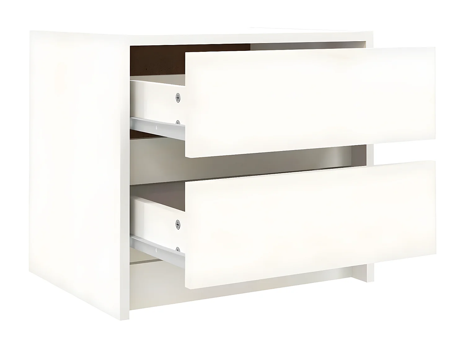 Table de chevet blanc 40x31x35,5 cm bois de pin massif