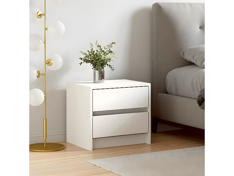 Mesa de cabeceira 40x31x35,5 cm madeira de pinho maciça branco