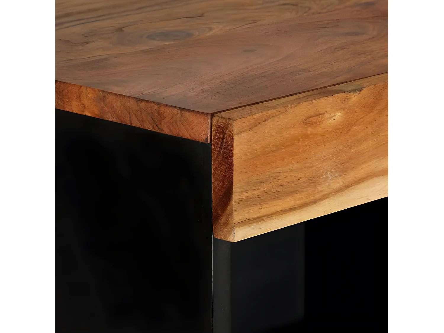 Armario auxiliar madera maciza de acacia 85x33x107 cm