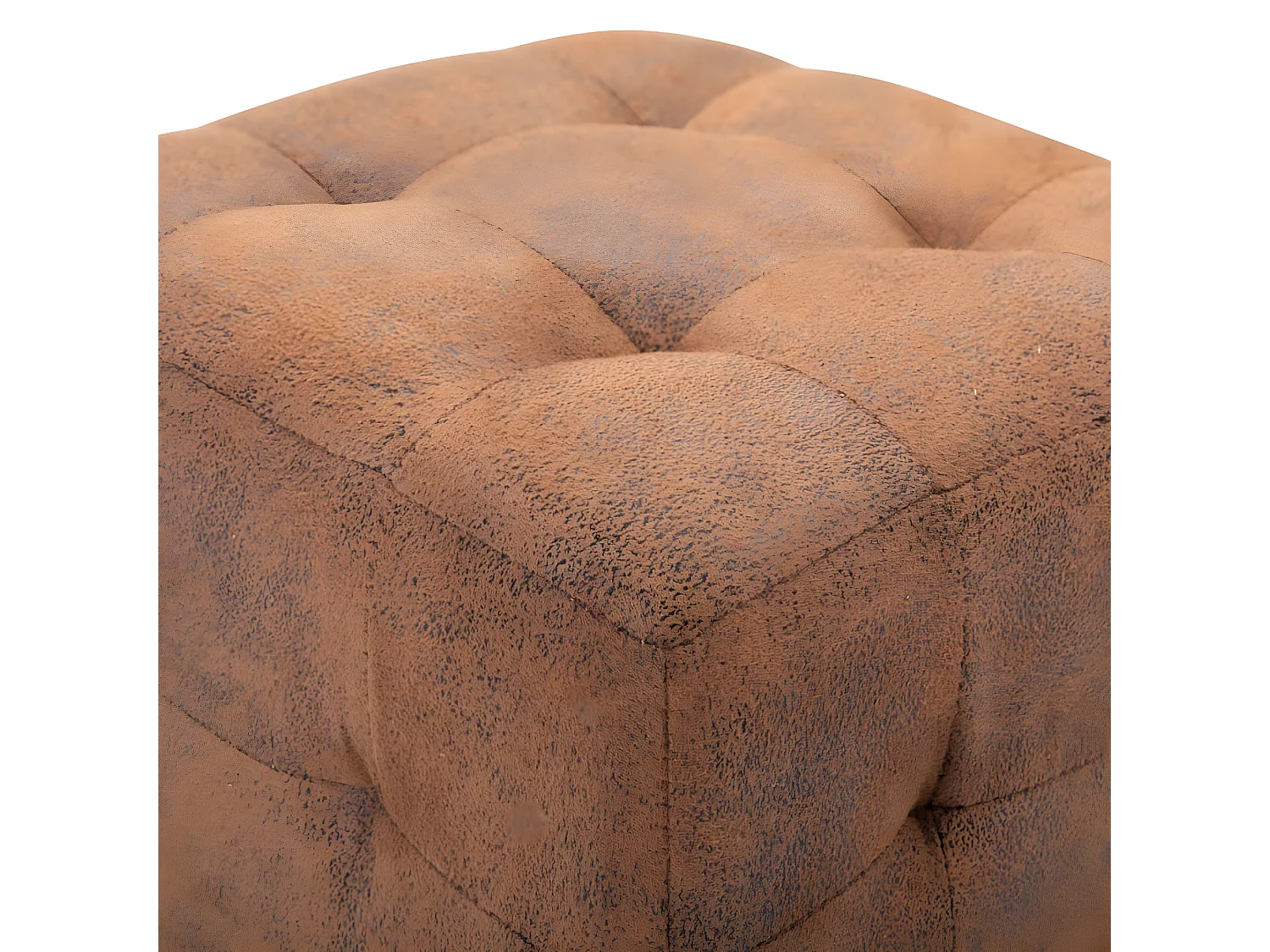 Mesitas de noche 2 unidades piel ante artificial marrón 30x30x30cm