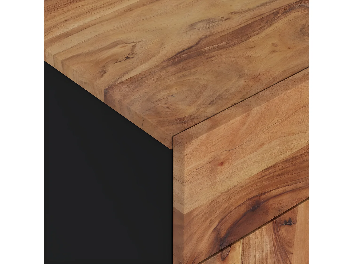 Table de chevet 50x33x60cm Bois d'acacia solide et d'ingénierie