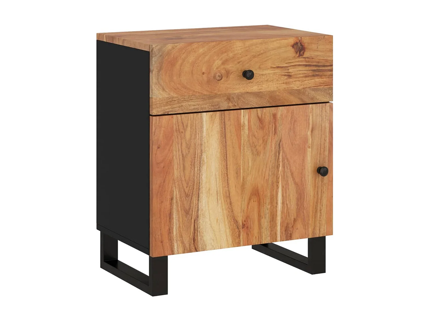 Table de chevet 50x33x60cm Bois d'acacia solide et d'ingénierie