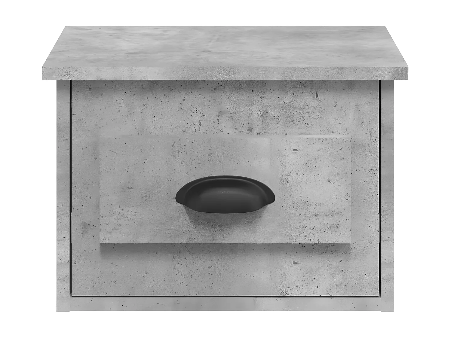 Table de chevet murale gris béton 50x36x40 cm