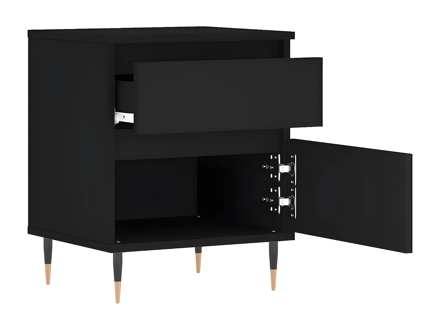 Table de chevet Noir 40x35x50 cm Bois d’ingénierie