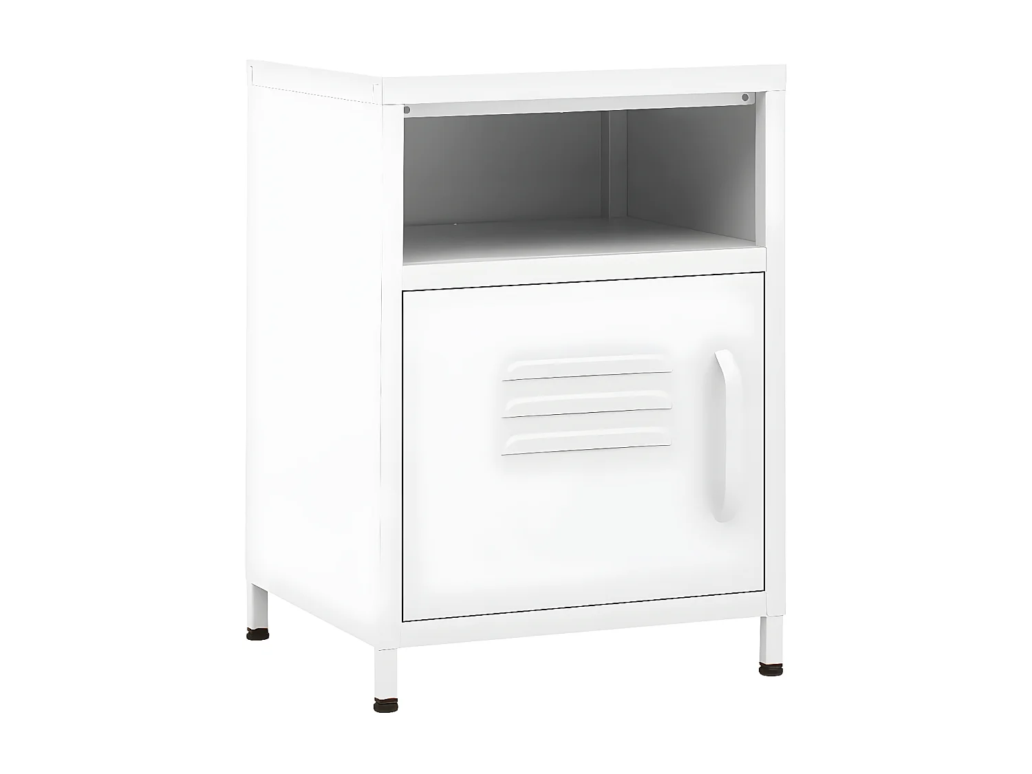 Mesa de cabeceira 35x35x51 cm aço branco