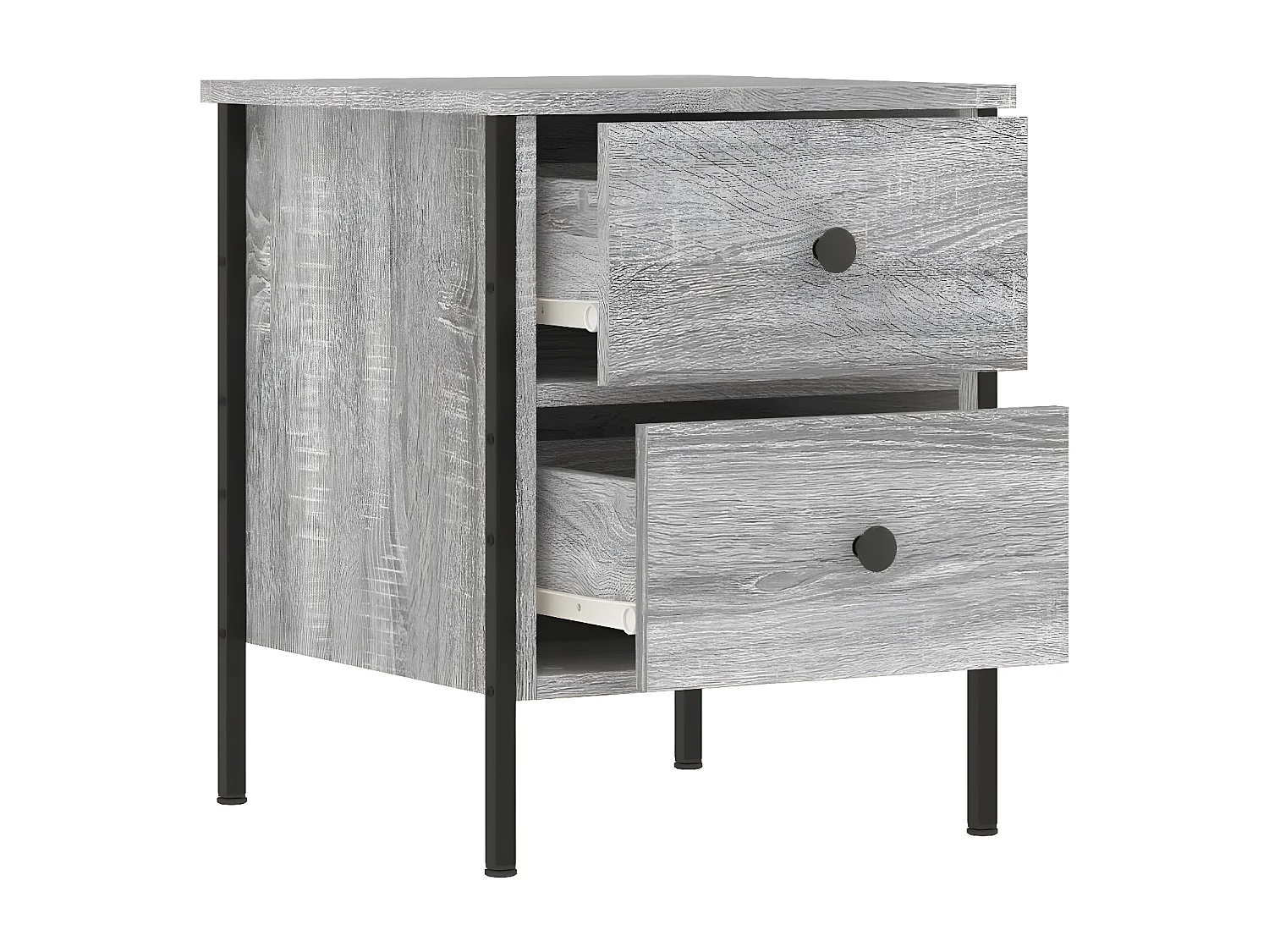 Table de chevet sonoma gris 40x42x50 cm bois d'ingénierie