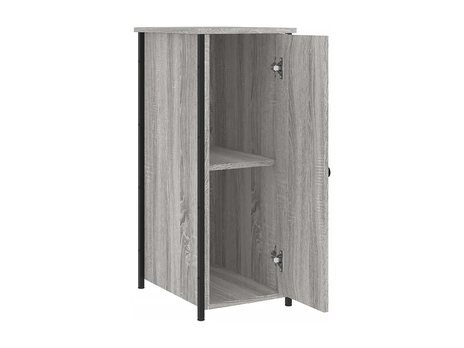 Mesa cabeceira 32x42x80 cm derivados de madeira cinzento sonoma