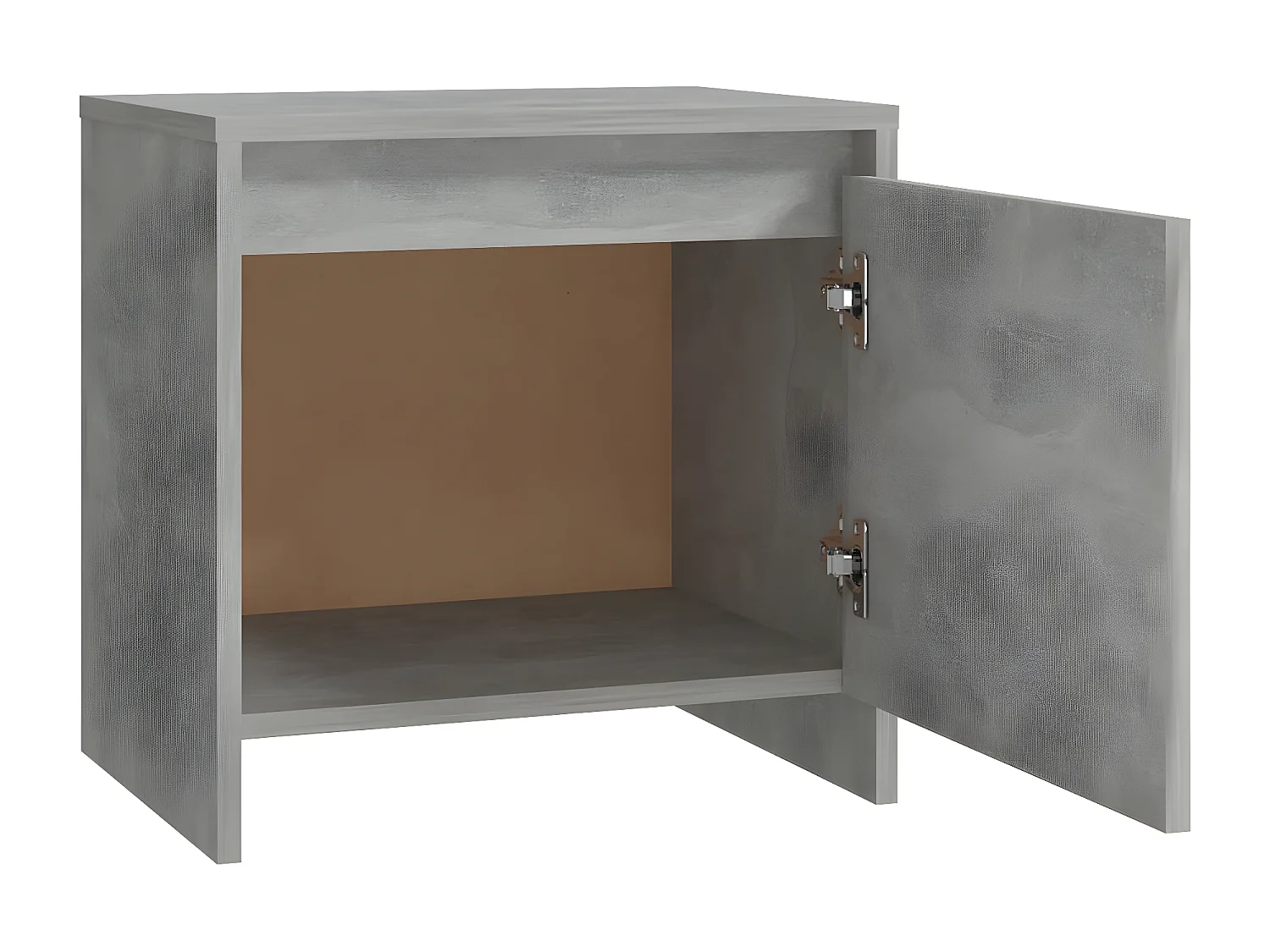 Table de chevet gris béton 45x34x44,5 cm bois d'ingénierie