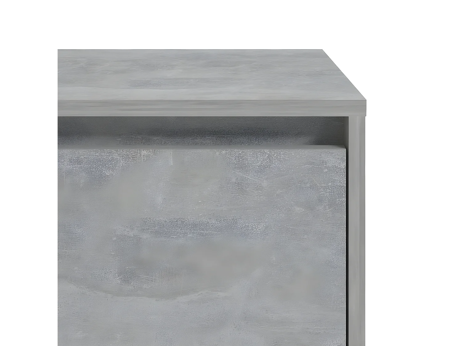 Table de chevet gris béton 45x34x44,5 cm bois d'ingénierie