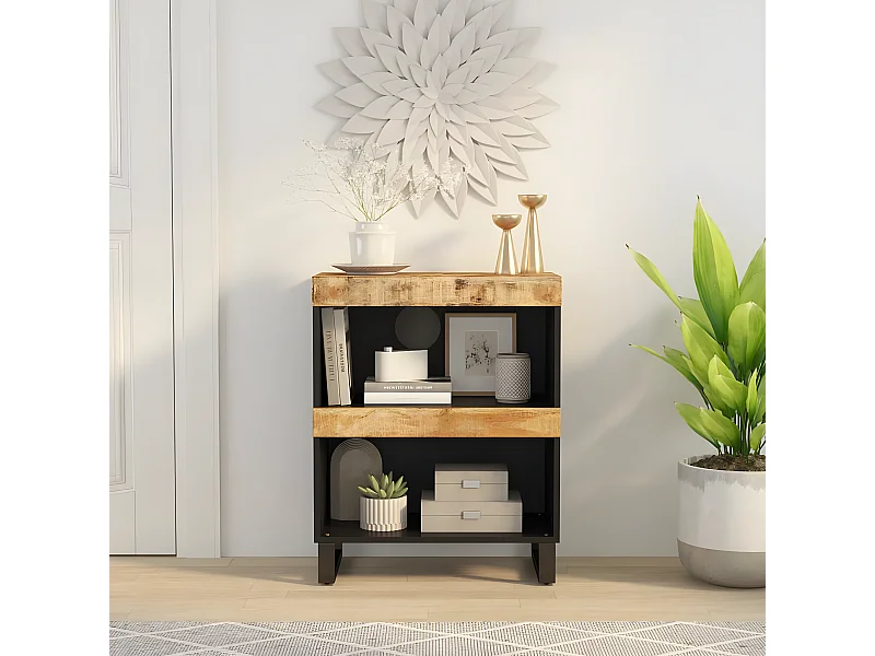 Armoire latérale 60x33x75 cm bois massif de manguier