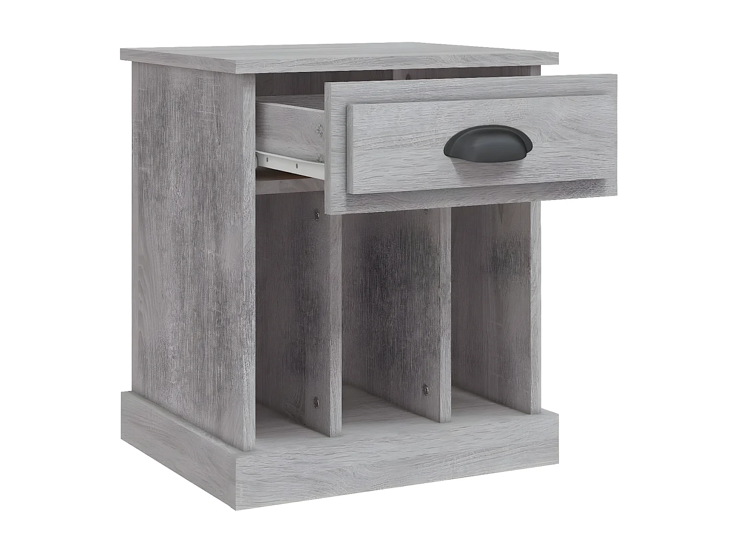 Table de chevet sonoma gris 43x36x50 cm