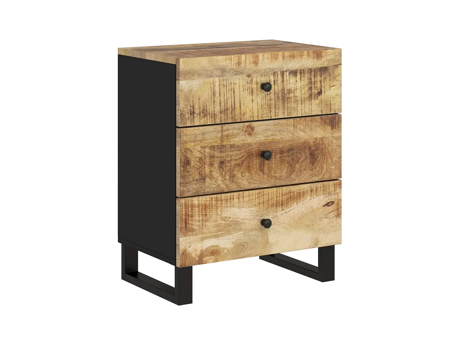 Table de chevet 50x33x62 cm Bois de manguier et d'ingénierie