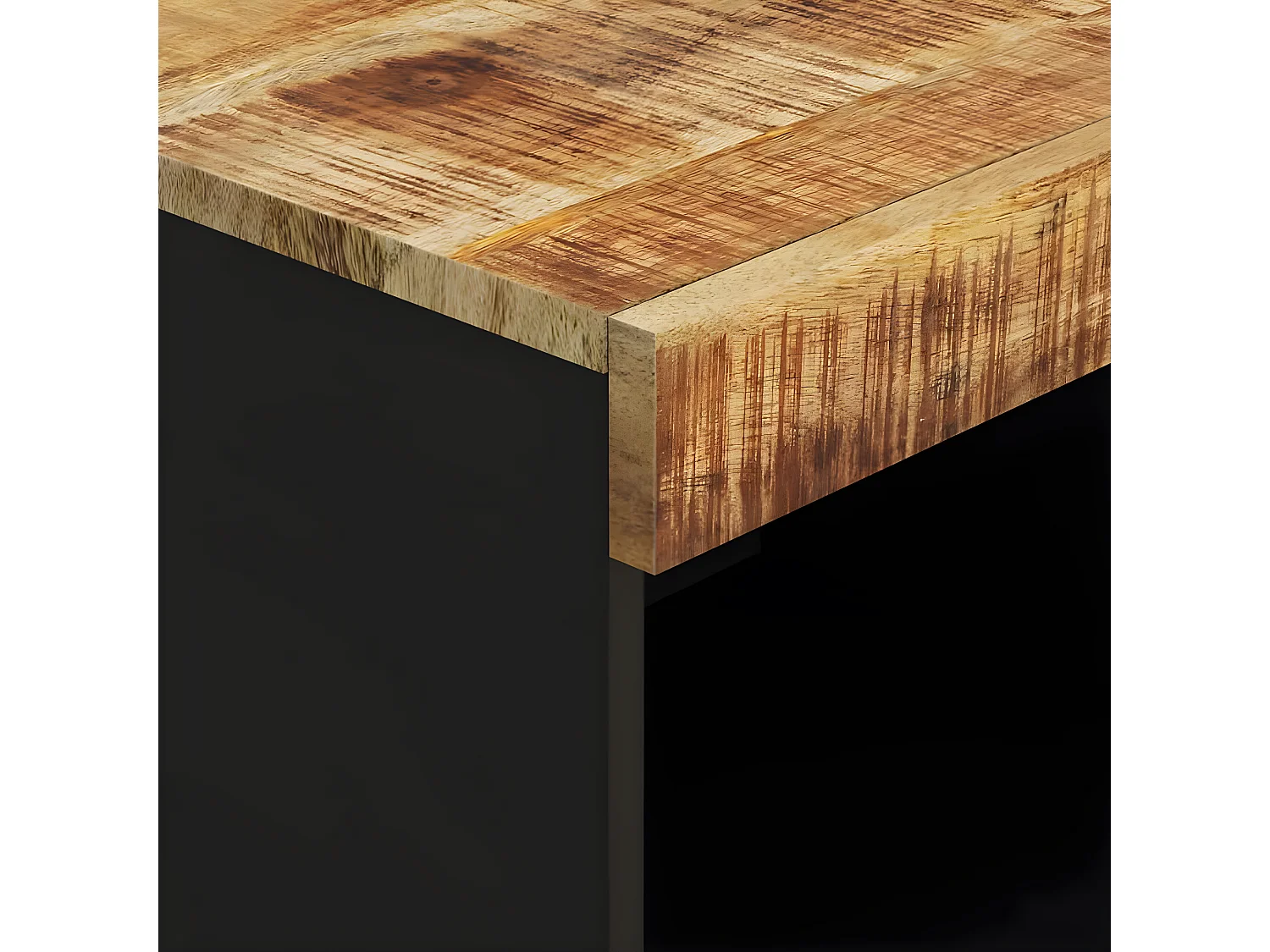 Armario auxiliar de madera maciza de mango 85x33x75 cm