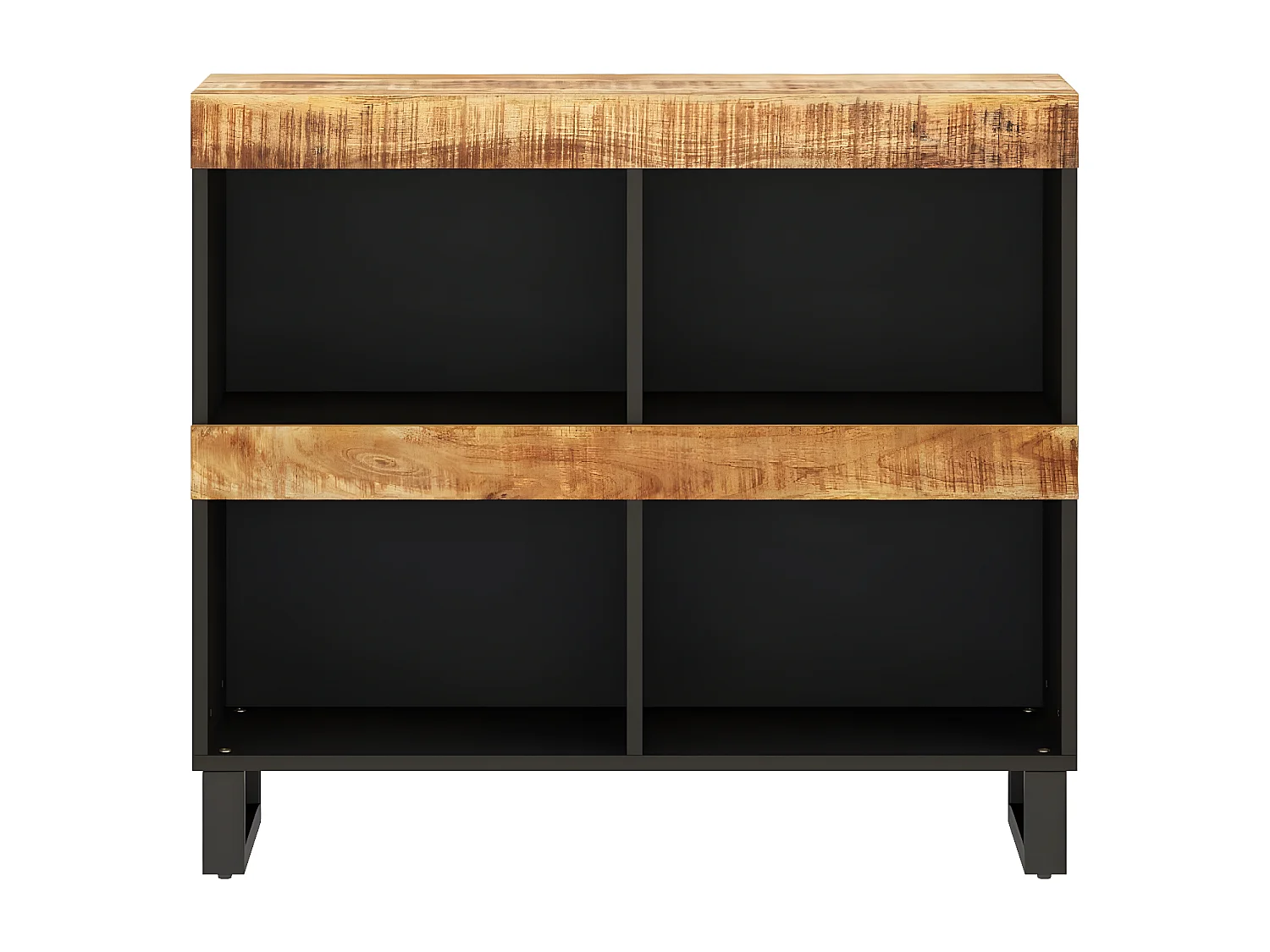 Armario auxiliar de madera maciza de mango 85x33x75 cm