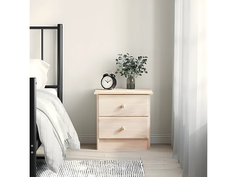 Table de chevet ALTA 43x35x40,5 cm bois de pin massif
