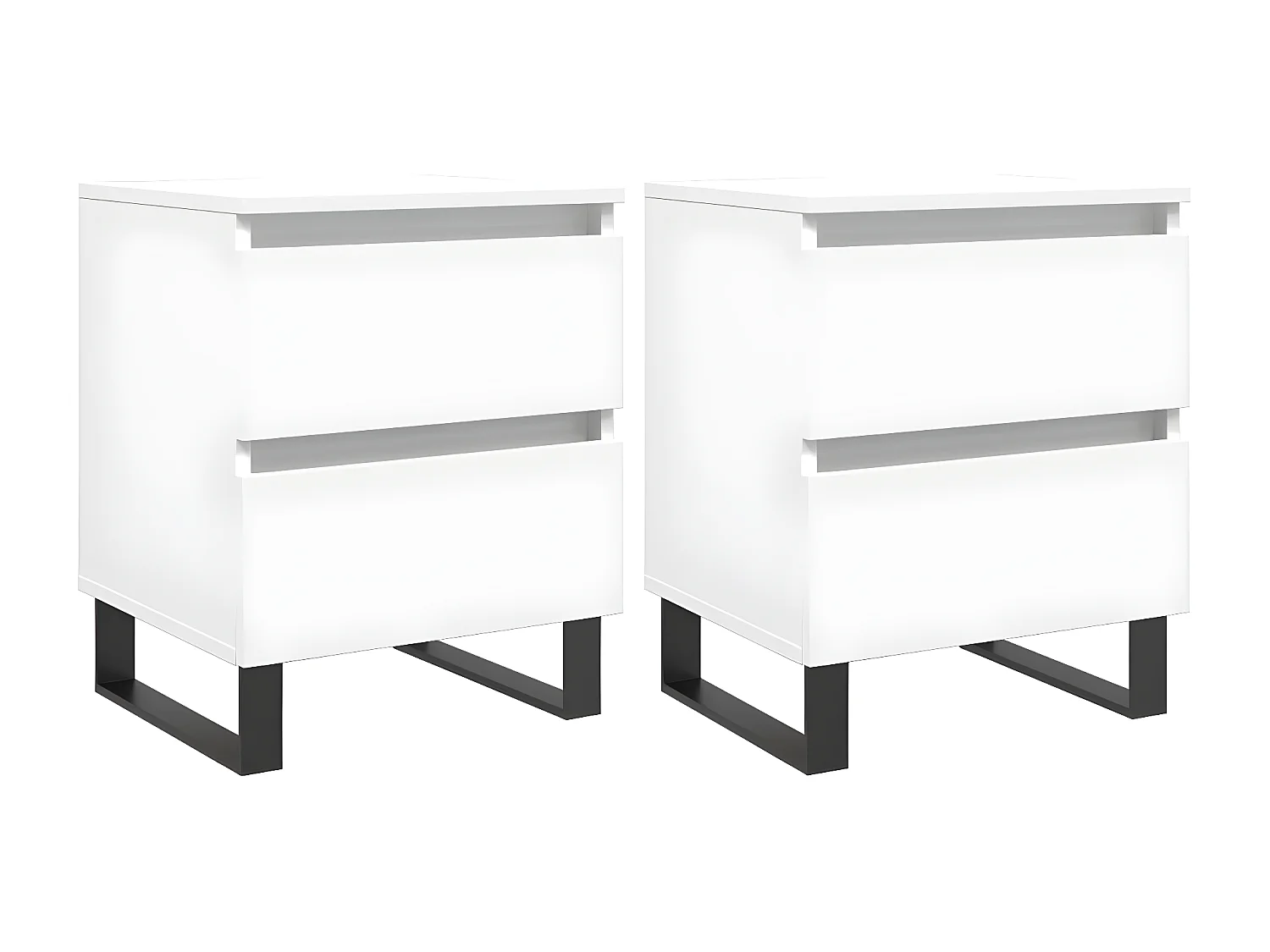 Nachtkastjes 2 st 40x35x50 cm bewerkt hout wit