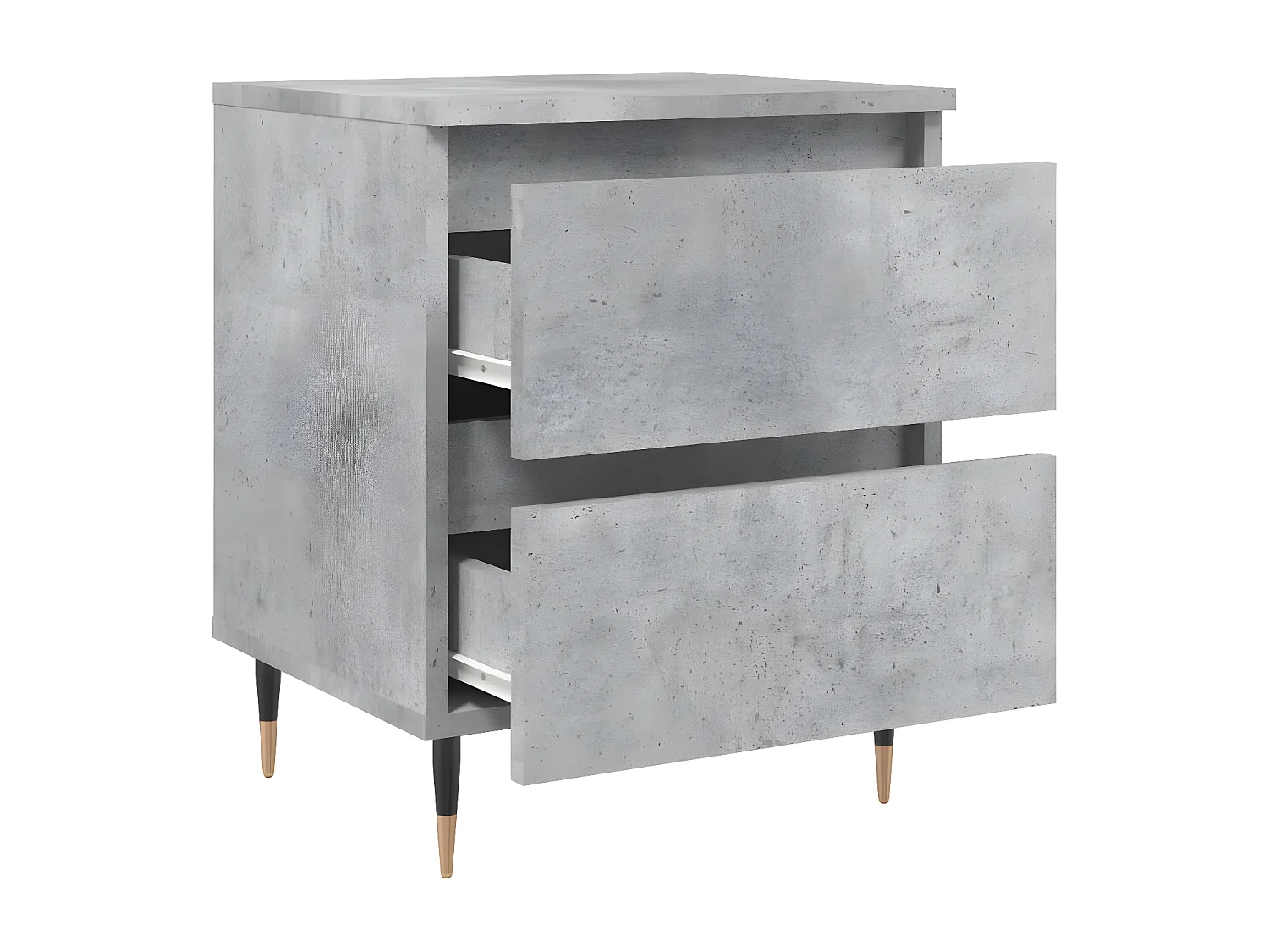 Tables de chevet 2 pièces gris béton 40x35x50 cm bois d’ingénierie