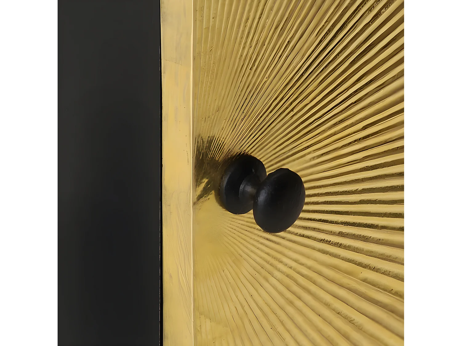 Nachtkastje met messing voorkant 40x30x50 cm massief mangohout