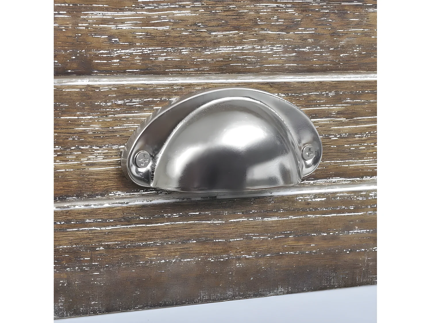 Mesita de noche con 1 cajón marrón y blanca