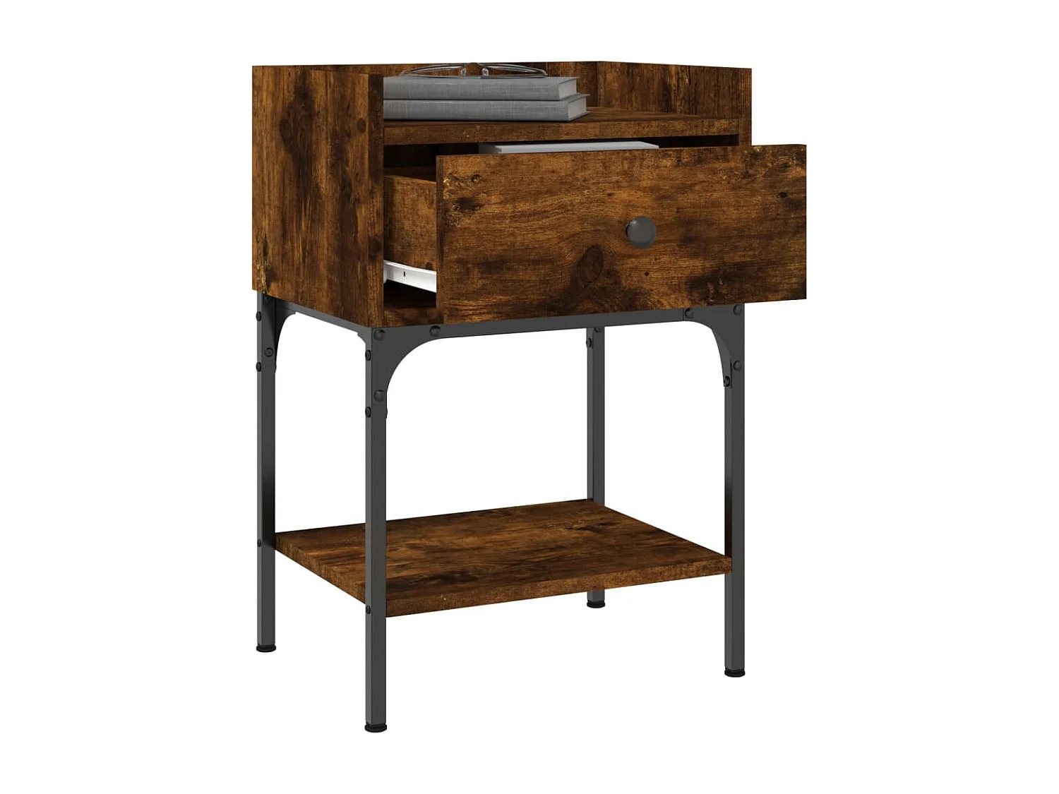 Tables de chevet 2pièces chêne fumé 40,5x31x60cm bois d’ingénierie