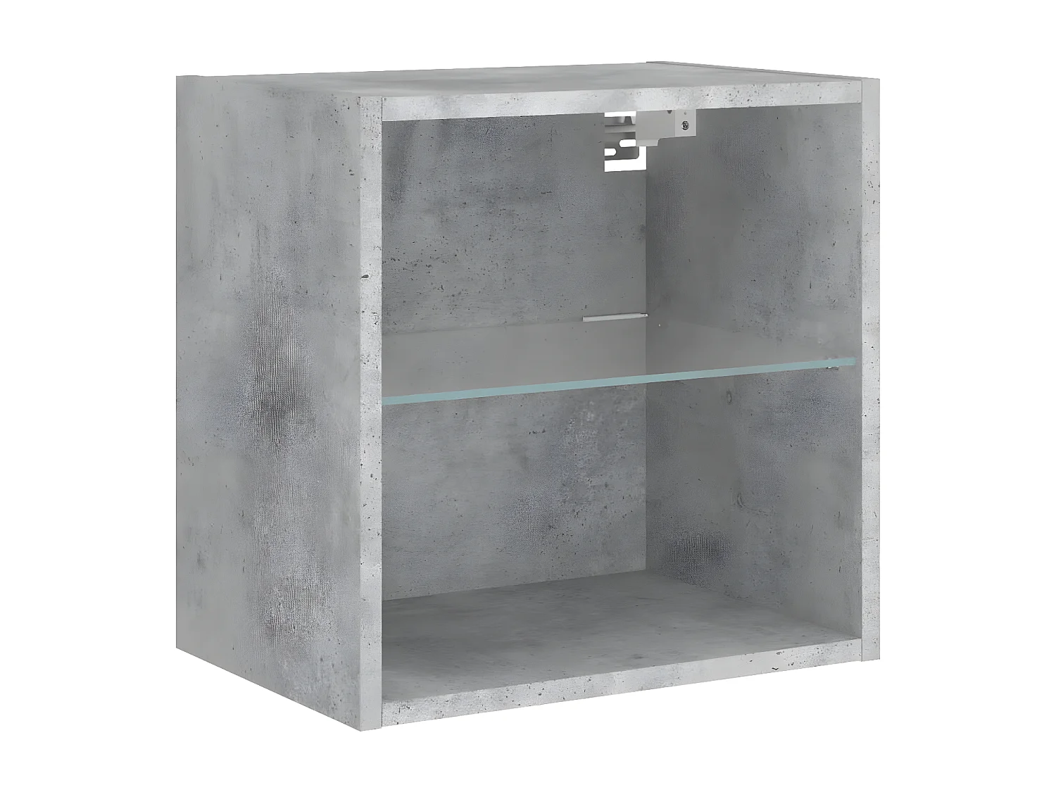 Nachtkastje met LED's wandgemonteerd betongrijs