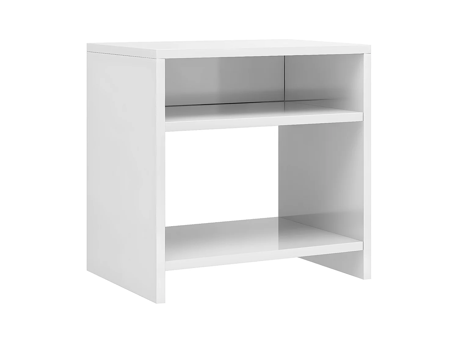 Table de chevet Blanc brillant 40 x 30 x 40 cm Aggloméré