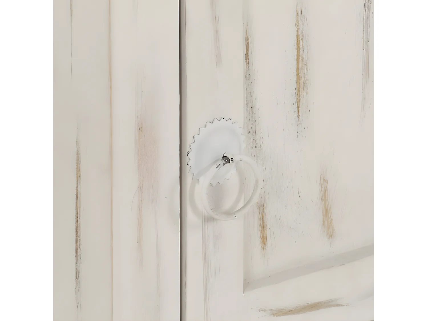 Table de chevet Blanc 40 x 30 x 50 cm Bois de manguier massif