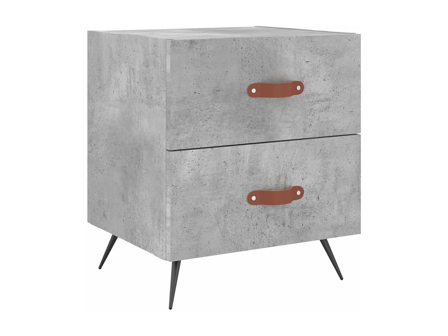 Mesita de noche madera ingeniería gris hormigón 40x35x47,5 cm