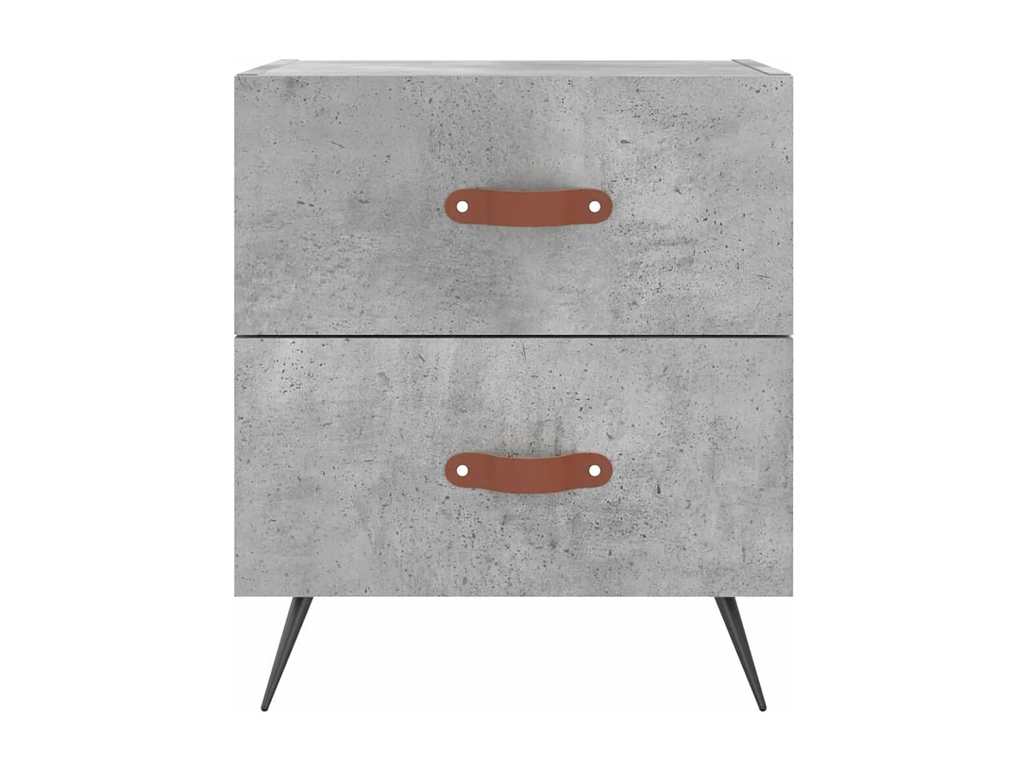 Mesita de noche madera ingeniería gris hormigón 40x35x47,5 cm