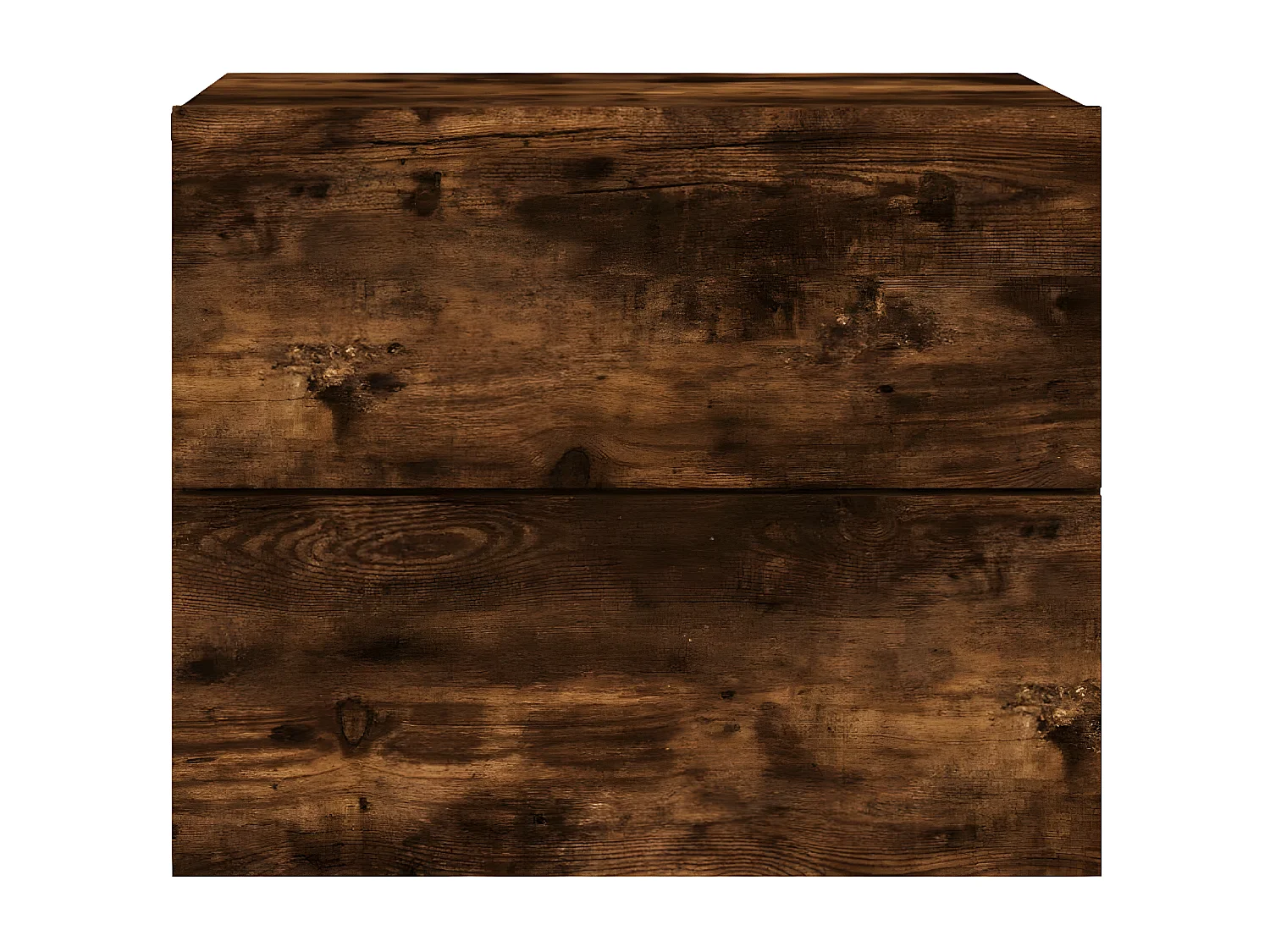 Table de chevet murale avec lumières LED chêne fumé