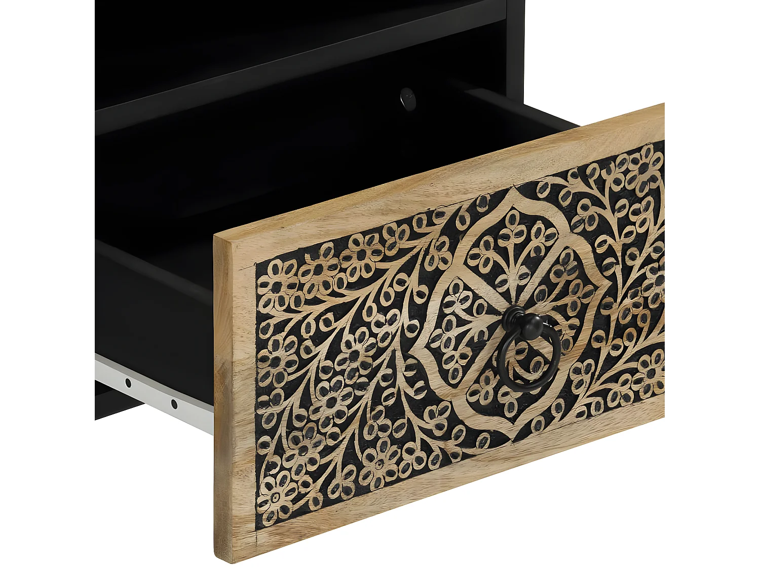 Table de chevet 40x33x46 cm Bois de manguier solide