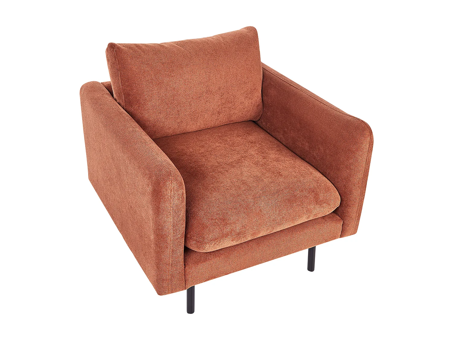 Fauteuil VINTERBRO Tissu chenille Marron doré