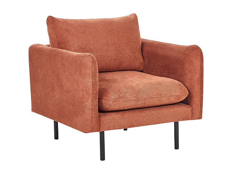 Fauteuil VINTERBRO Tissu chenille Marron doré